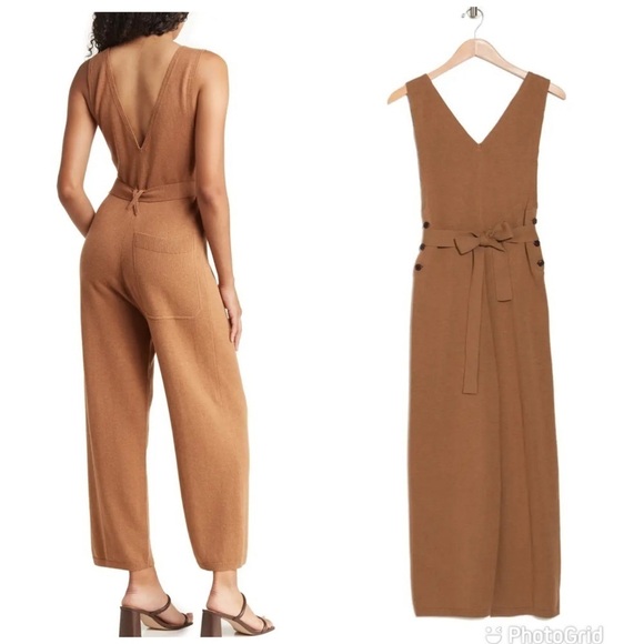 Alex Mill Ollie Overall in Sweater Knit Heather Acorn New with Tags! - Picture 2 of 7